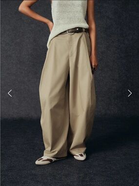Tencel belted wide women’s trouser